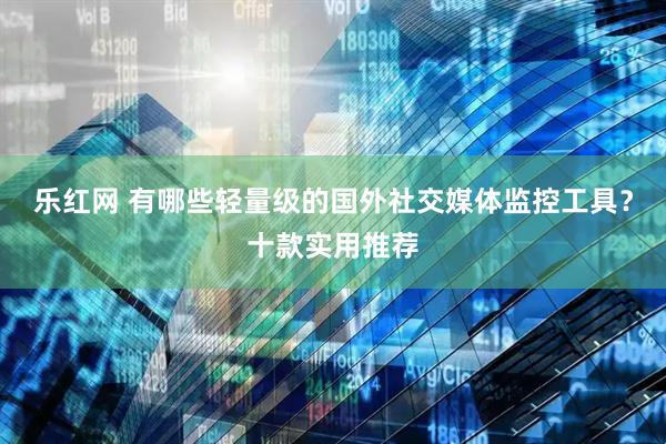 乐红网 有哪些轻量级的国外社交媒体监控工具？十款实用推荐